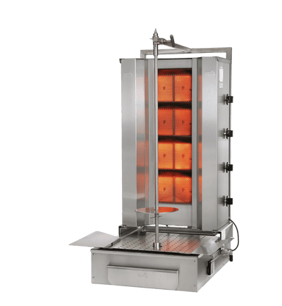 Potis F GD4/S – Kebabgrill/gyros til Gas, motor bund, 70 kg