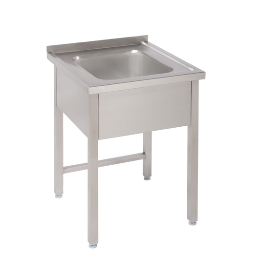 Rustfrit stålbord m. 1 vask