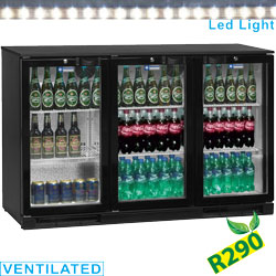 Bar køleskab m. 3 døre, 300 liter