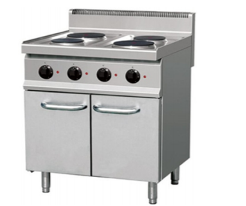 Elektrisk Kogebord med 4 brændare med understel - 2 dør