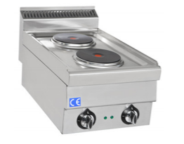 Elektrisk kogebord med 2 kogeplader