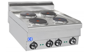 Elektrisk kogebord med 4 kogeplader