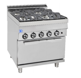 Gas Kogebord med Gasovn