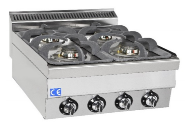 Gas kogebord - med 4 brændere
