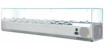 Køleskab med glaslåg 1/3 GN