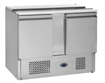 Saladette 1045 med 2 dør och 2 hylder GN 1/1