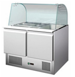 Saladette med glasplade